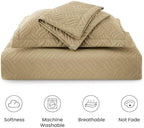 Love's cabin Oversized King Quilt Set, Soft Bedspread Comforter, Camel - Image 6