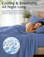Full Size Sheets, Cooling & Soft Deep Pocket Bed Sheet Set, 4PC - Image 3