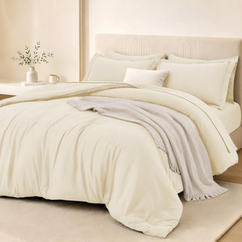 FUANNA Twin Comforter Set 5 Pieces, Luxury Bed in a Bag Soft Bedding Sets by FUANNA