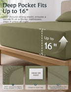 Full Size Sheets, Cooling & Soft Deep Pocket Bed Sheet Set, 4PC - Image 4