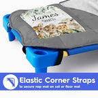 Personalized Toddler Nap Mat for Boys, Custom Name Kids Sleeping Mat for Preschool, Daycare Cot Nap Mat with Corner Straps, Roll-Up Slumber Mat with Soft Blanket & Pillow - Image 5