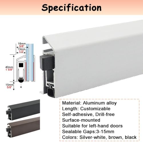 18 20 24 28 30 36 38 42 Inch Automatic Door Bottom Seal - Image 2