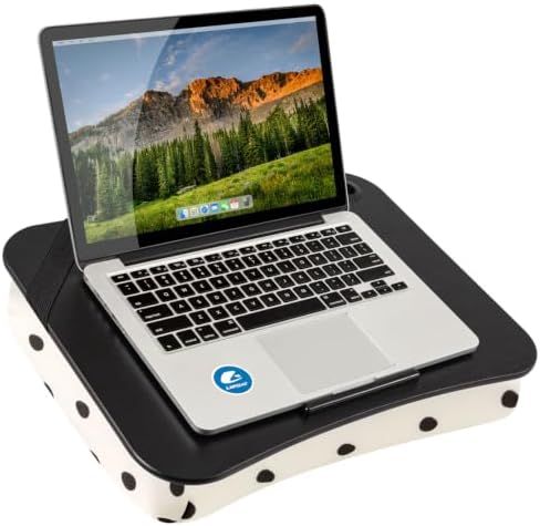 LAPGEAR Designer Lap Desk – Black Dots, Fits 15.6" Laptops - Image 6