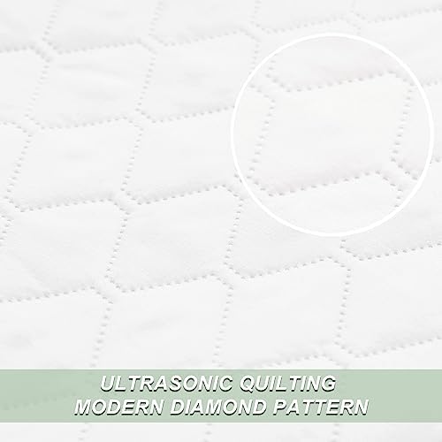 Exclusivo Mezcla Reversible Twin Quilt Bedding Set, White - Image 4