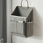 Yajuyi Wall-Mounted Hanging Storage Organizer Hanging Storage Organizer with Metal Hook Space-Saving Bedside Pocket for Dorm Students, Bunk Beds, Cream - Image 6