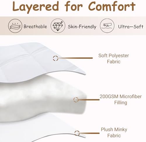 ZPECC Toddler Down Alternative Comforter, 39" x 47", White - Image 3