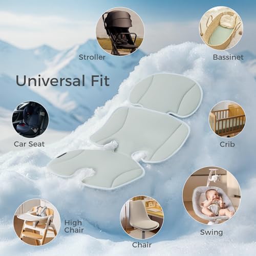 Momcozy Universal Stroller Cooling Pad, Detachable 2-Piece Cushion - Image 4