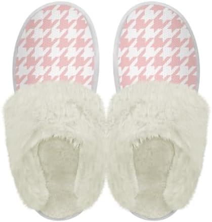 Cotton Slippers With Fluffy Edges House Slippers Non‑Slip Sole by Unknown