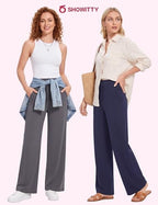 Showitty Wide Leg Pants for Women with Pockets, High Waist Yoga Lounge - Image 4
