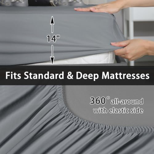 WeCozy Queen Comforter Set with Sheets, 7 Pieces Diamond Crystal Bedding - Image 3