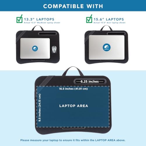 LAPGEAR Designer Lap Desk – Black Dots, Fits 15.6" Laptops - Image 3