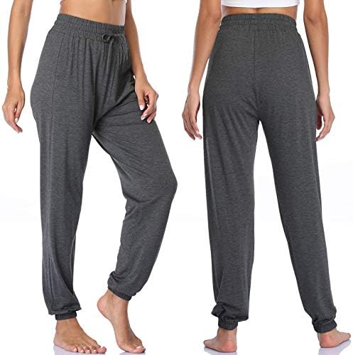 Envlon Women's Yoga Pants with Pockets Comfy Stretch Loose Wide Leg Casual Pants Breathable Running Workout Lounge Pants - Image 4