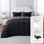 KASENTEX Twin Comforter Set, Reversible, Goose Down Alternative, All Season - Image 3