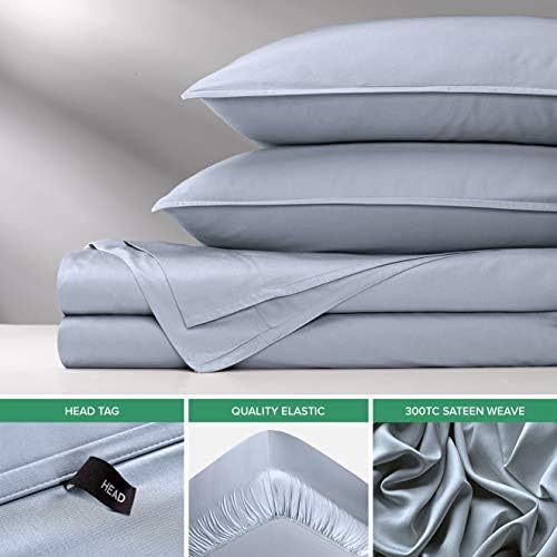Pure Bamboo Full Sheets, Genuine 100% Organic Viscose Derived from Bamboo Bed Sheet Set, Luxuriously Soft & Cooling, Double Stitching, 2 Year Quality Promise (Full, Sterling Blue) - Image 6