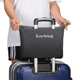 EverSnug Travel Blanket and Pillow Value Bundle - 2 in 1 Airplane Blanket with Soft Bag Pillowcase, Hand Luggage Sleeve and Backpack Clip | Color Includes Black & Grey - Image 3