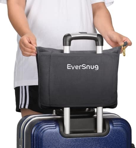 EverSnug Travel Blanket and Pillow Value Bundle - 2 in 1 Airplane Blanket with Soft Bag Pillowcase, Hand Luggage Sleeve and Backpack Clip | Color Includes Black & Grey - Image 3