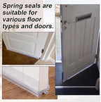 Yaocom 4strip 32" Vinyl U Shape Door Bottom Seal Slide on Door Sweep, Clear - Image 6