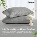 GOKOTTA Soft Pillow Cases Queen Set of 2, Luxury Silky Cooling Pillow Cases for Hot Sleepers, 100% Rayon Derived from Bamboo, Envelope Closure and Reversible Pillowcases for Hair and Face(20"*30") - Image 4