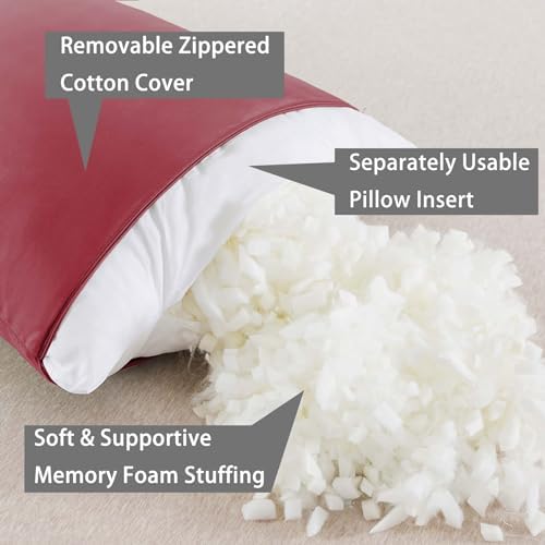 WhatsBedding Memory Foam Body Pillow with Cover, Long Bed Pillow for Adults - Image 2