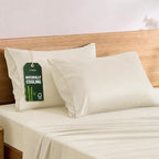TOSMO Luxury Pillow Case Set of 2 - Cooling Viscose Derived from Bamboo - Oeko-TEX, Breathabl Silky Soft Pillow Cases with Envelope Closure (Queen / 20x30, Beige) by Tosmo