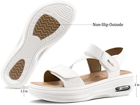 mysoft Women's Comfortable Walking Sandals Platform Wedge Ankle Strap - Image 5