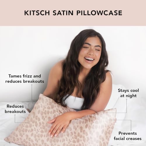 Kitsch Satin Pillowcase with Zipper - 2 pcs King Size, Leopard - Image 3