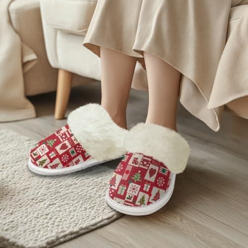 Cotton Slippers With Fluffy Edges House Slippers Non‑Slip Sole - Image 2