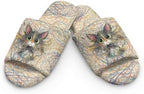 Jeiento Animal Cat Pattern Slippers for Women Lady Open Toe Slippers Soft Cushion Slip Resistant Spa Slipper for Hotel,Cozy Home Shoes - Image 3