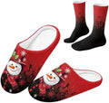 House Slipper and Socks Set for Women Warm Comfy Fuzzy Slipper with Crew Socks Plush Fuzzy Slippers for Indoor by Baxinh