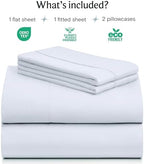 King Size Sheets Set, Cooling & Soft Deep Pocket Bed Sheets, 4PC - Image 2
