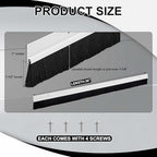 Door Sweep Brush Aluminum, 1.5 x 36 Inch, White, 2 Set - Image 2