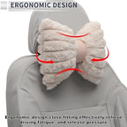 Car Headrest Pillow Ergonomic Comfortable Neck Support Pillow Car Seat Headrest Plush Memory Foam Adjustable Width Light Pink 2 Pcs for Driving Travel - Image 6