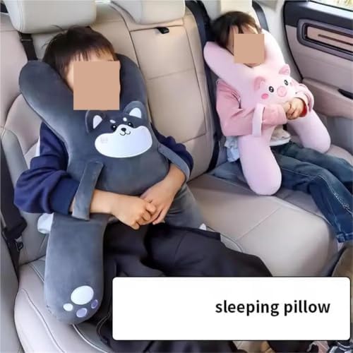 Fit for Car Neck Pillow - Sleep Aid for Travel - Cute Cartoon Design(Black White) - Image 3