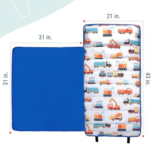 Wildkin Microfiber Toddler Nap Mat with Pillow for Boys & Girls - Image 4