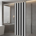 Window Privacy Film Frosted, Black Striped Static Cling Door Window Covering, Minimalist Vertical Stripes UV Blocking Windows Film for Office, Hotel, Bedroom, 29.5 x 78.7 Inches - Image 5