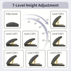 Ergonomic Foot Rest Under Desk, Foldable & Portable 7-Level Foot Stool, Dual-Side Massage Surface, Under Desk Footrest for Office, Home, Car - Image 3