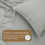 TOSMO Luxury Pillow Case Set of 2 - Cooling Viscose Derived from Bamboo, Oeko-TEX, Breathabl Silky Soft Pillow Cases with Envelope Closure (King / 20x36, Silver) - Image 6
