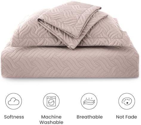 Love's cabin King Size Quilt Set, Soft Bedspread Comforter, Burlwood - Image 6