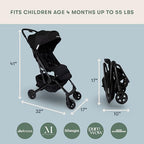 Colugo Compact Stroller+ Lightweight Travel Stroller, 16 lbs, One-Hand Fold - Image 2