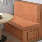 Leather Look RV Dinette Cushion Covers, Stretch Camper Cushion Slipcovers for Travel Trailer Couch RV Booth Seat, Replacement Camper Sofa Chair Protector (2 Backrest Cover & 2 Bench Cover,Mahogany) - Image 3