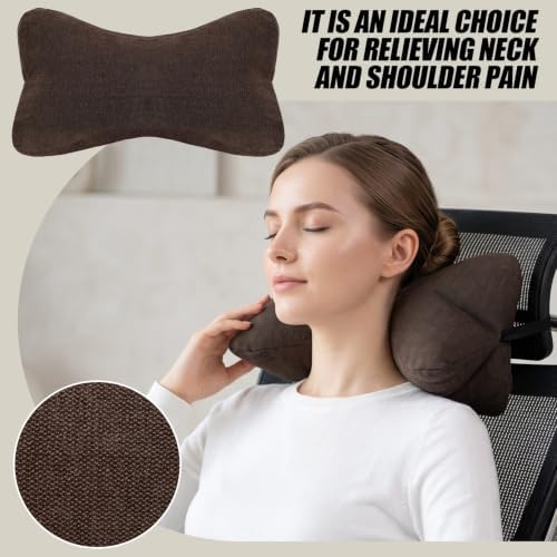 AceOrbit Dog Bone Shaped Travel Neck Pillow with Removable Cover,Brown - Image 4
