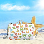 MNSRUU Picnic Blanket Waterproof Foldable, ABC Simple Cartoon Large Outdoor Picnic Beach Camping Blanket Travel Mat, Shoulder Strap Tote, Rectangle 57x59in - Image 6