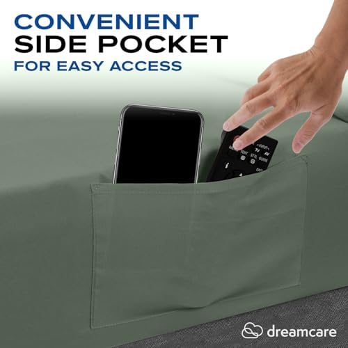 DREAMCARE Twin XL Sheets - 4pc Breathable Cooling Sheets Twin XL Sheet Sets - Image 4