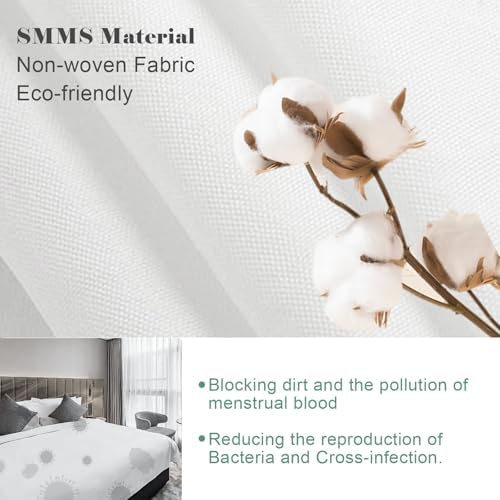 6 Pack Disposable Bed Sheets for Travel Queen Size - Image 5