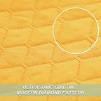 Exclusivo Mezcla Reversible King Size Quilt Bedding Set, Bright Yellow - Image 4