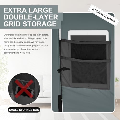 Full Bed Tent Canopy for Kid Adult, Indoor Privacy Dream Blackout Tents - Image 5