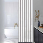 Window Privacy Film Frosted, Black Vertical Striped Reusable Static Cling Window Tints, Minimalist Modern Lines Geometric Heat Control Windows Films for Offices, Balcony, 29.5 x 118 Inches - Image 3