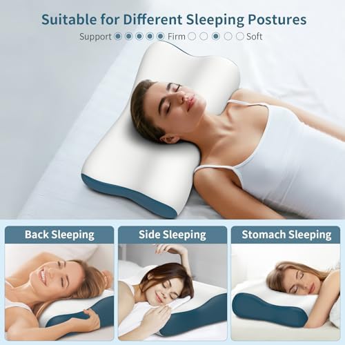 Cervical Neck Pillow - Contour Memory Foam Pillows for Deep Sleep Ergonomic Pillow Cooling Bed Pillow for Neck Support Pillow for Sleepers - Image 6