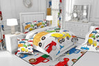 Cartoon Equipment Trucks Bedding Set Kids Excavator Tractor Comforter Set - Image 6
