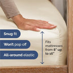 Split King 7 Piece Bed Sheet Set - Comfy, Breathable & Cooling - Off White - Image 3